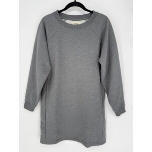 PACT ORGANIC COTTON BLEND COURTSIDE GREY SWEATSHIRT DRESS MEDIUM NWOT